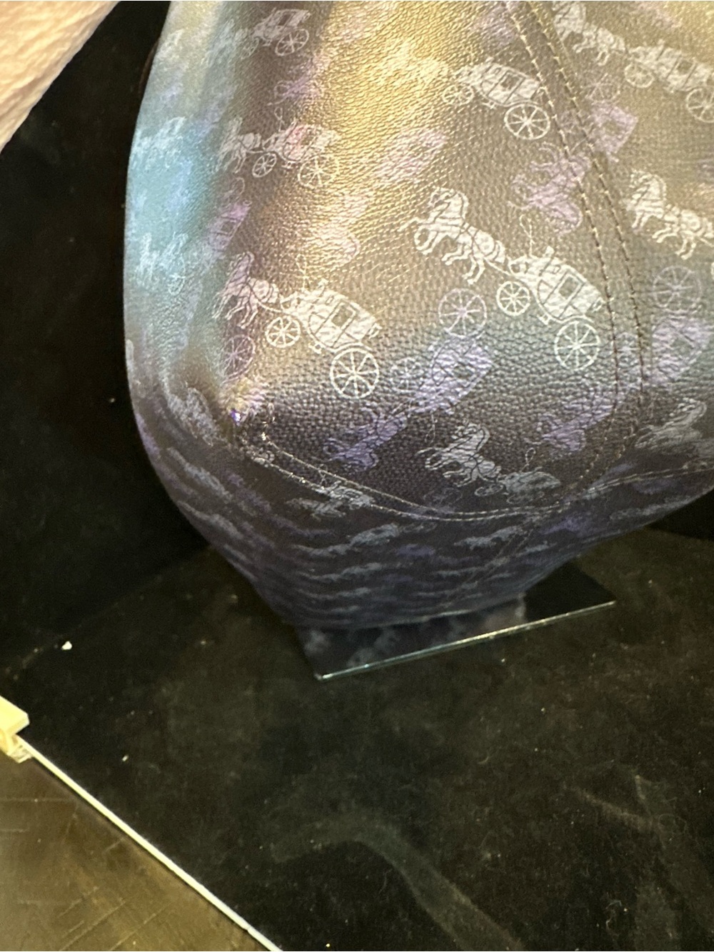 Coach #006 Purple Reversible Signature Horse & Carriage Tote - Picture 3 of 13